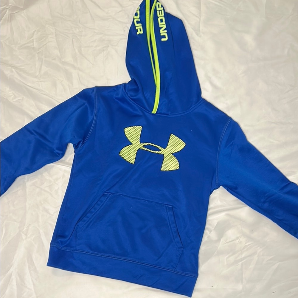 Under Armour Blue and Yellow Hoodie Sweatshirt